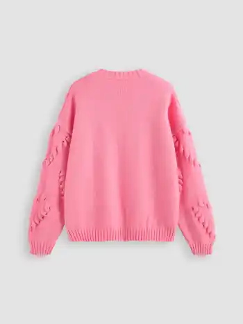 Heart Pattern Texture Sweater