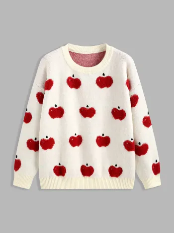 Maglione con grafica jacquard Curvy