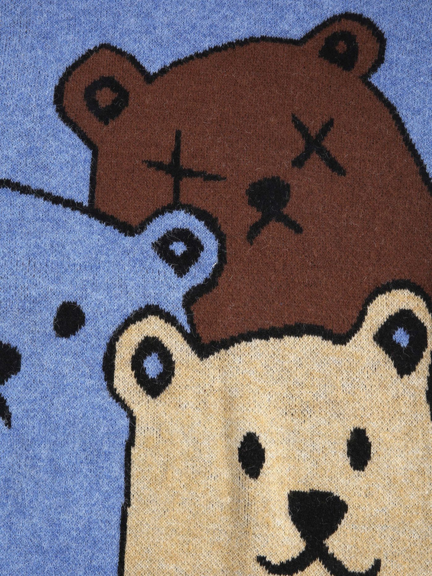 Langärmliger Pullover mit Bärenmuster