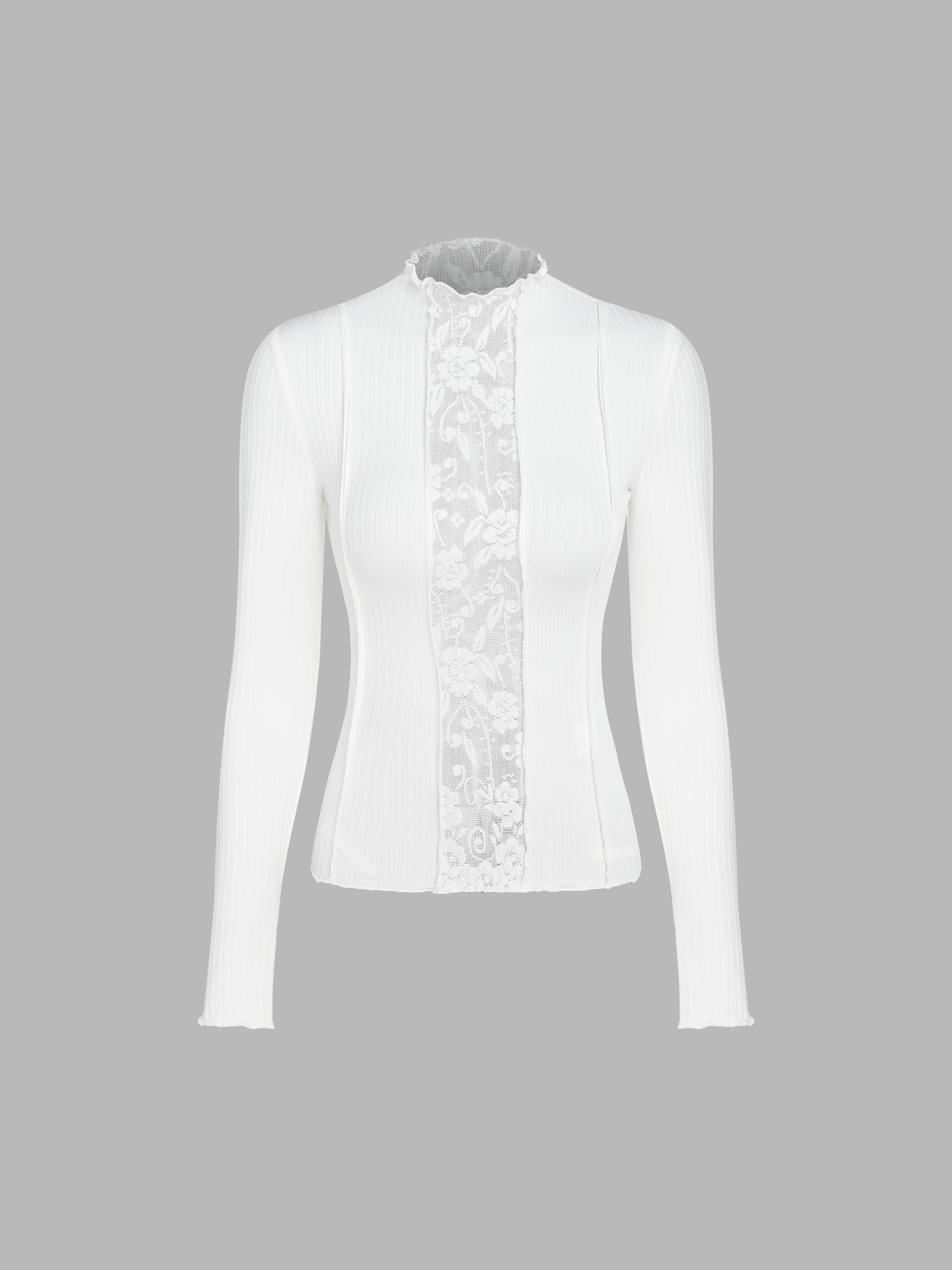 Floral Lace Long Sleeve Top Cider