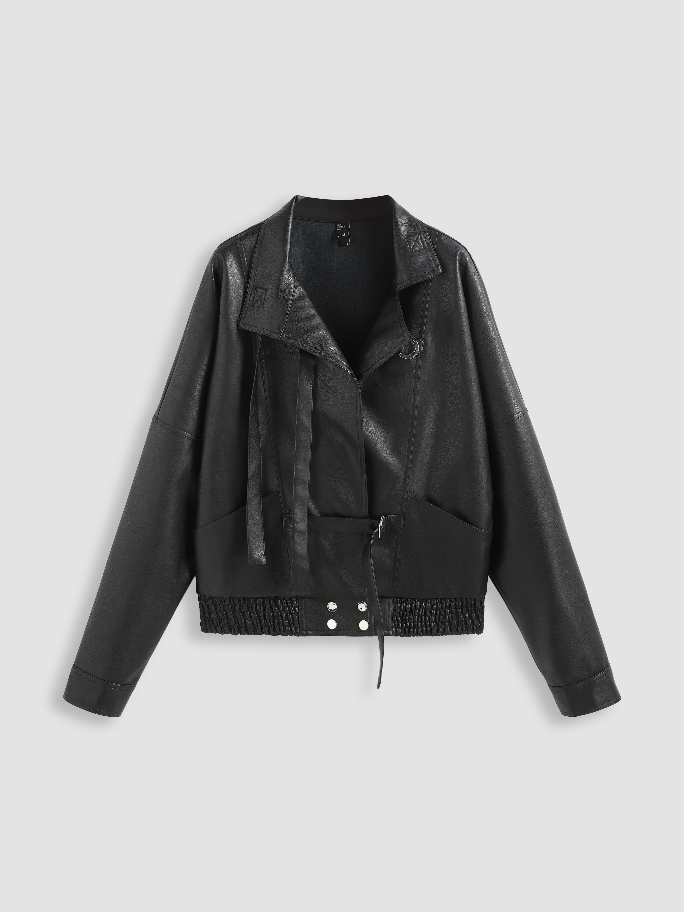 Everyday Classic Faux Leather Jacket Cider