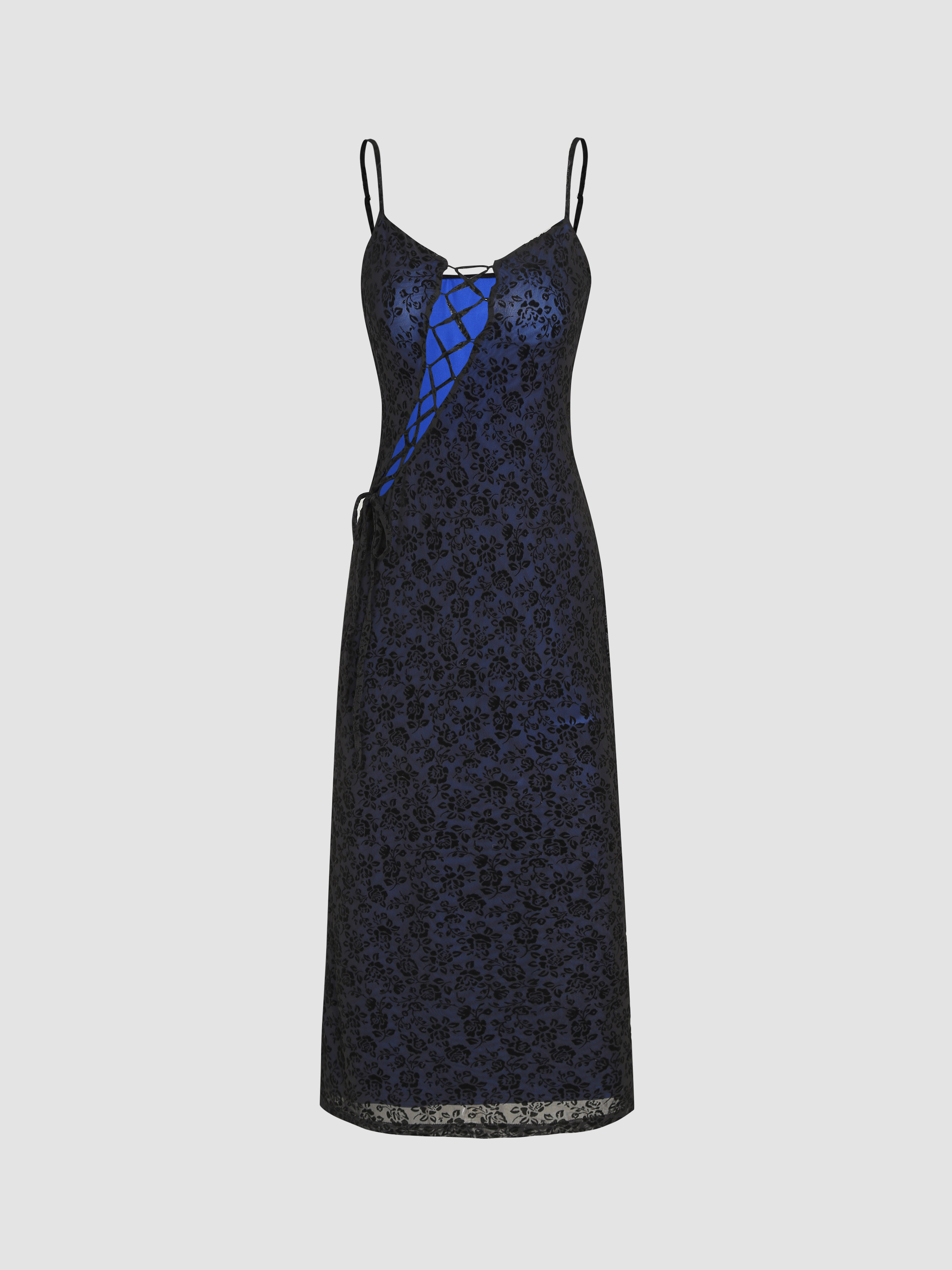 Vacation Mesh A-Line Maxi Dress