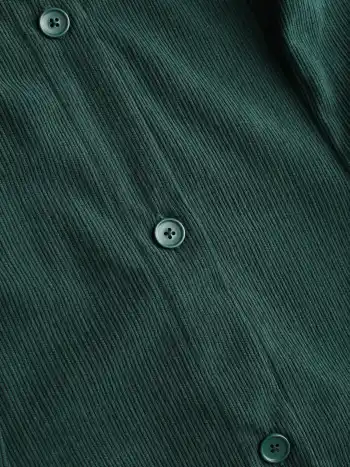 Einfarbiges Knopfshirt-Kurzkleid Kurve & Plus