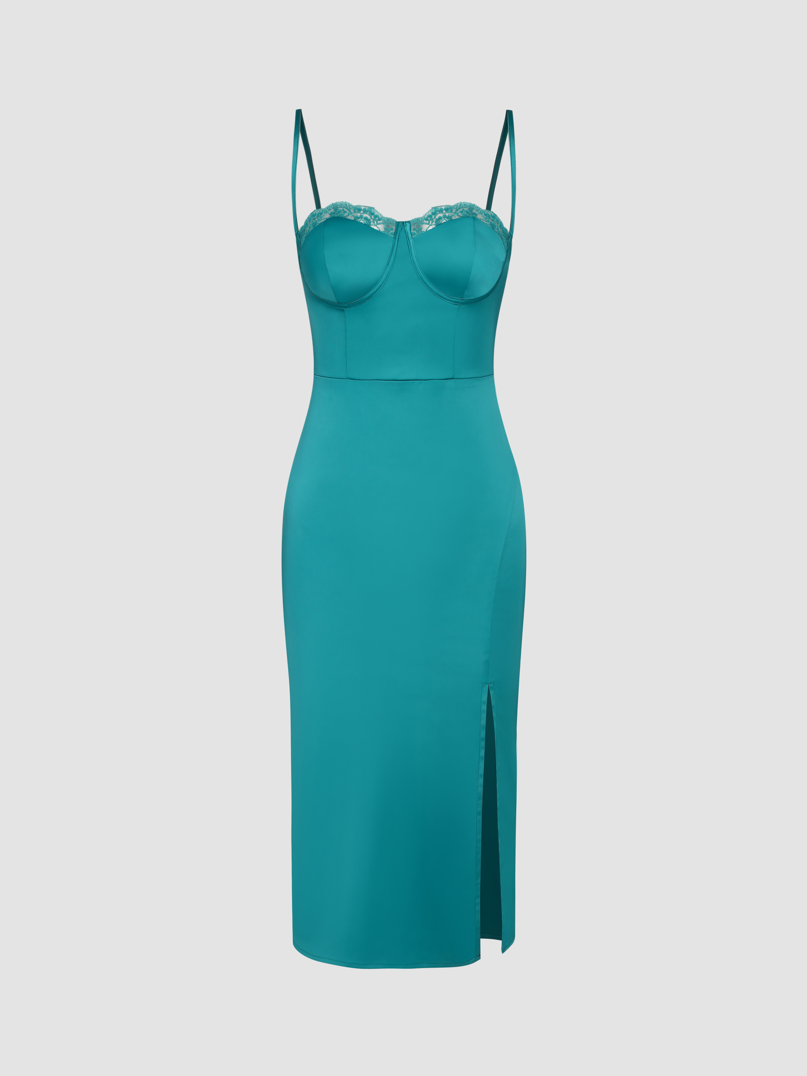 Aqua lace cami midi clearance dress