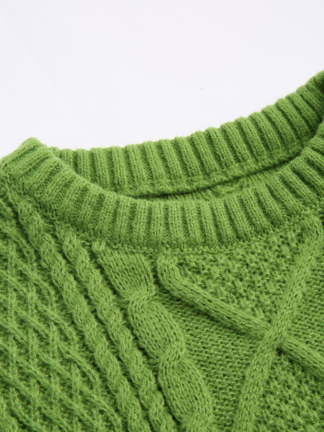 Solid Cable Knit Sweater