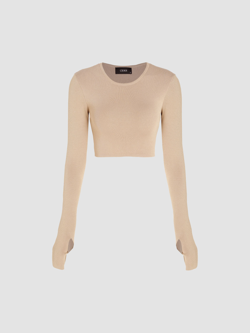 Einfarbiges Bodycon Gestricktes Crop Top