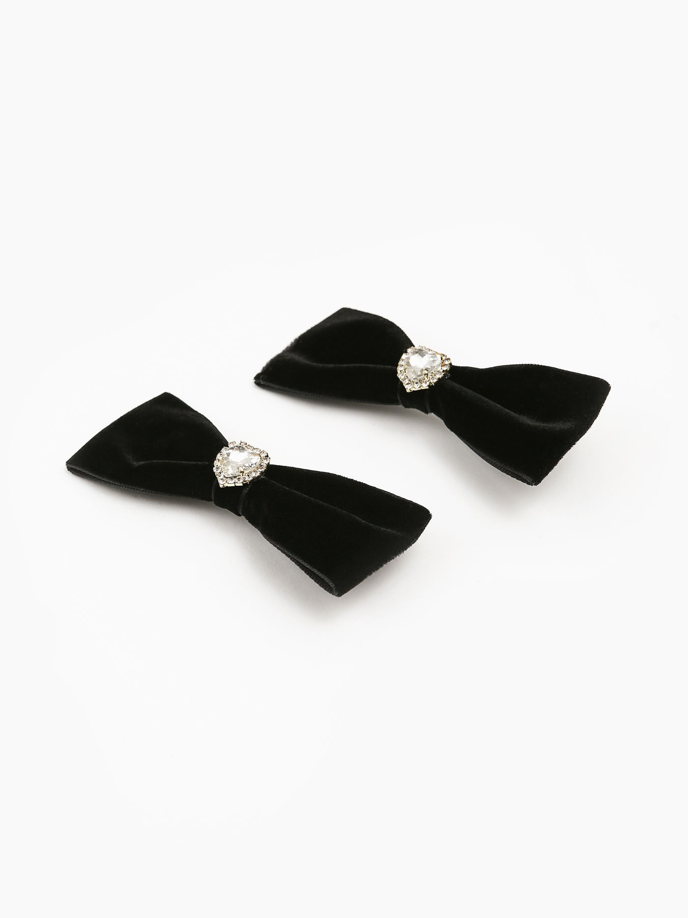 Strass-Schleifen-Dekor Samthaarspange
