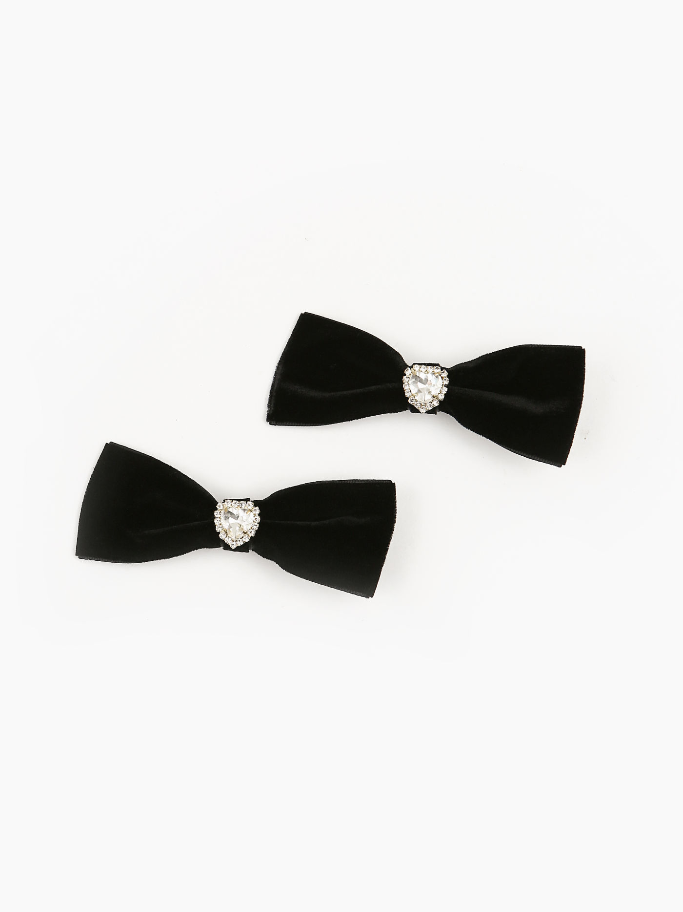 Strass-Schleifen-Dekor Samthaarspange