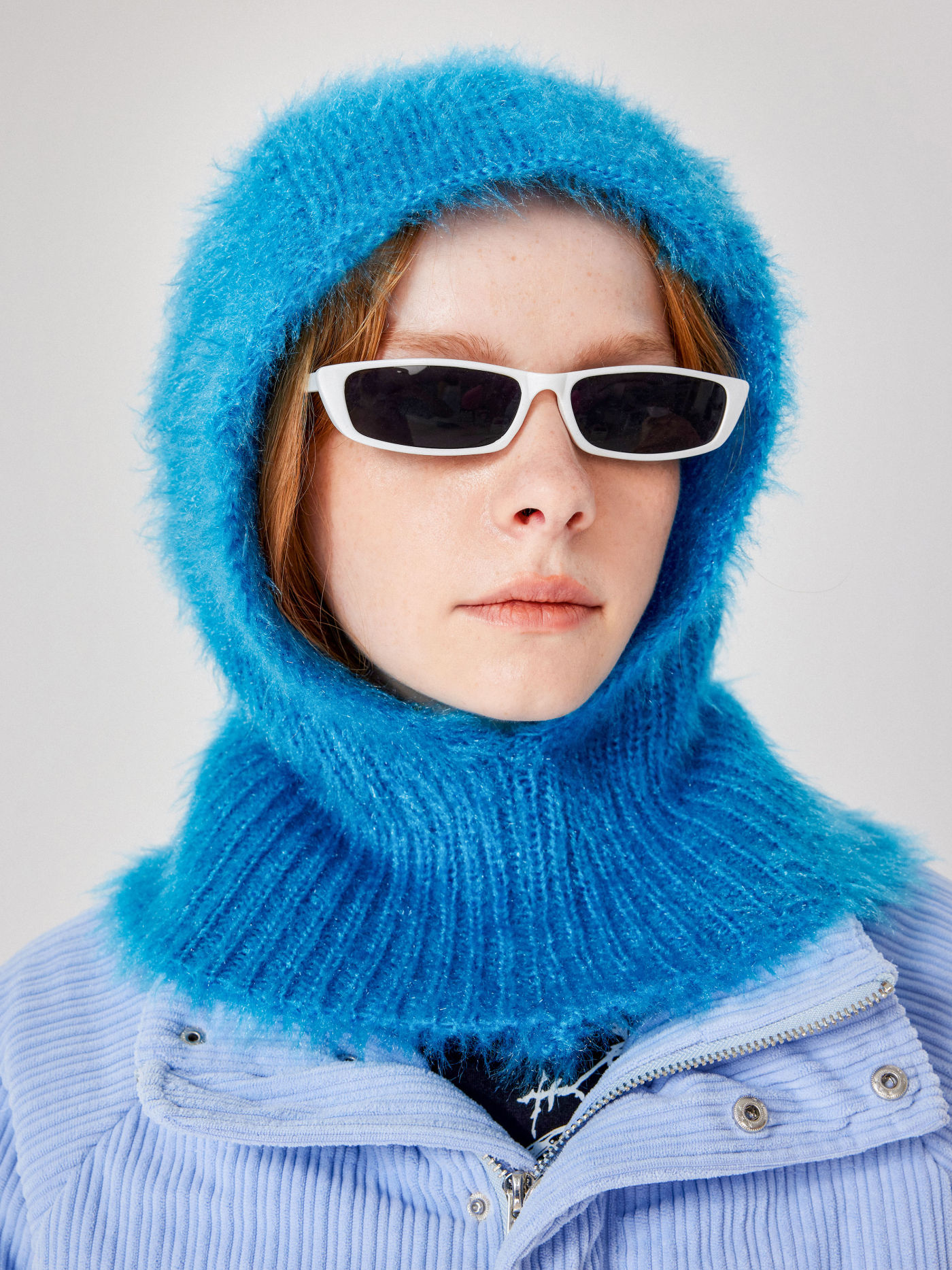 Solid Mohair Balaclava Cap