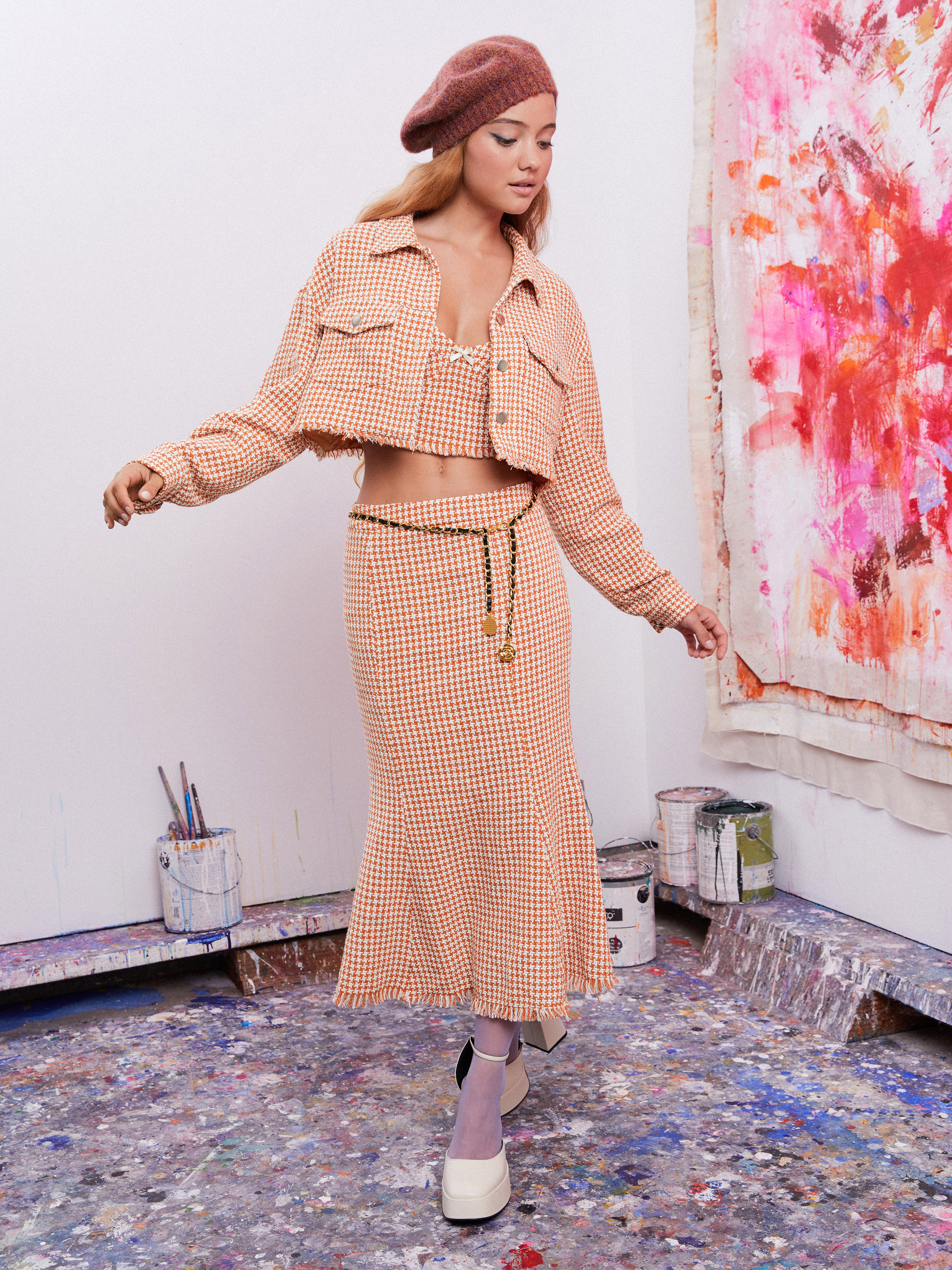 TWEED LONG SKIRT – THE SHOP YOHJI YAMAMOTO