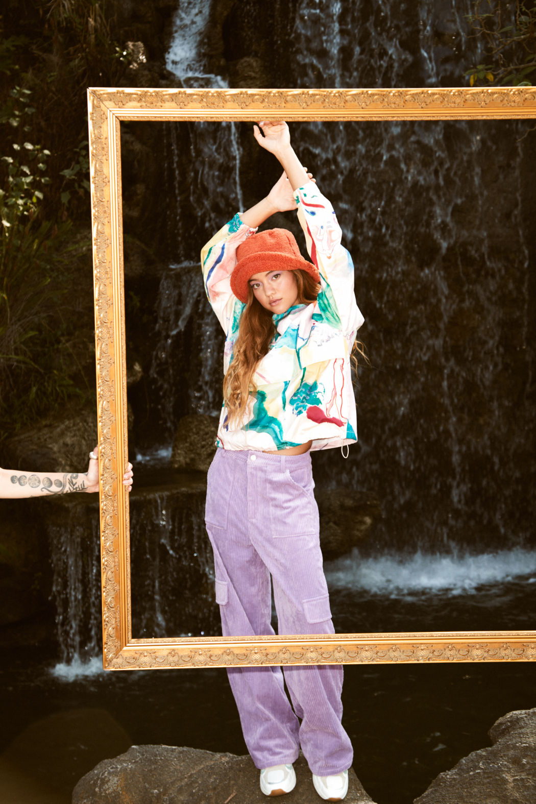 Vivid Dreamer Purple Corduroy Cargo Pants