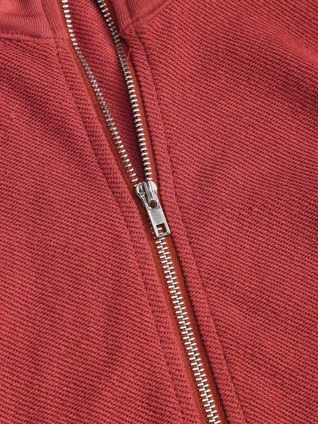 Frottee-Hoodie mit Rollkragen und Reißverschluss