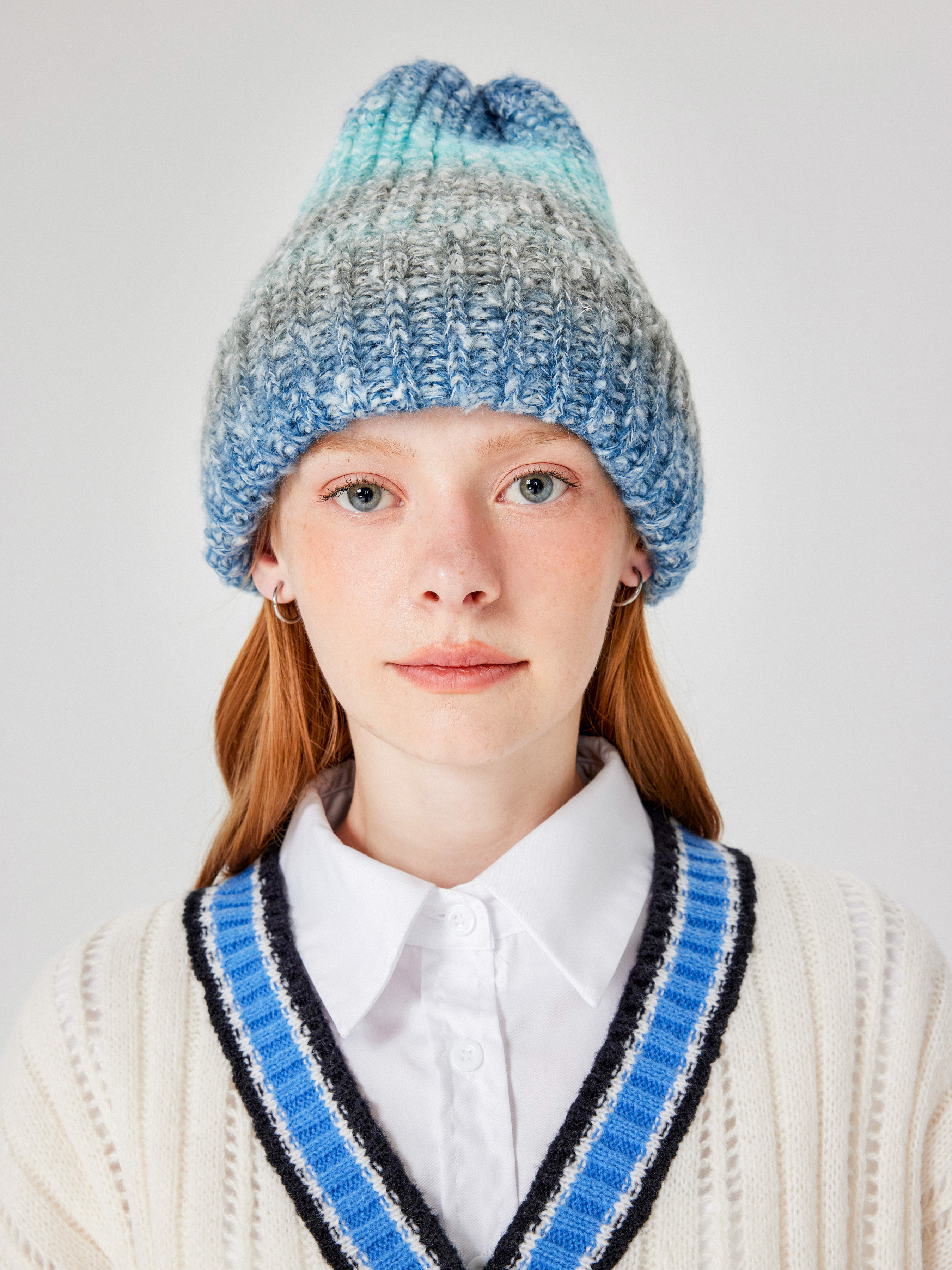 ombre beanie hat