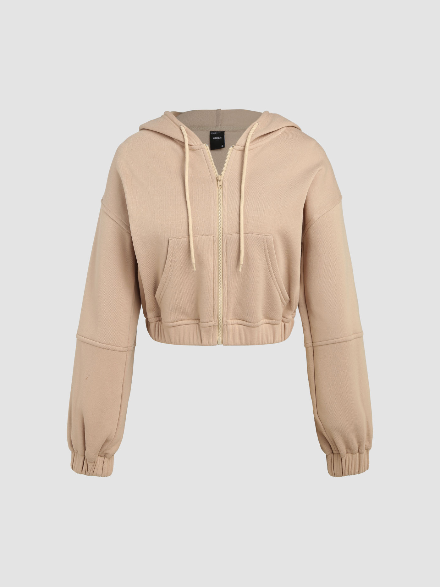 Tube Top & Zip-up Crop Hoodie