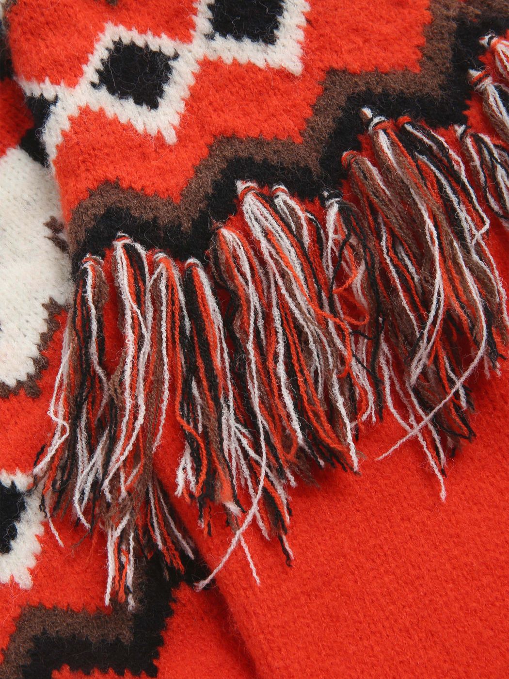 Chevron Fransen Langärmliger Pullover