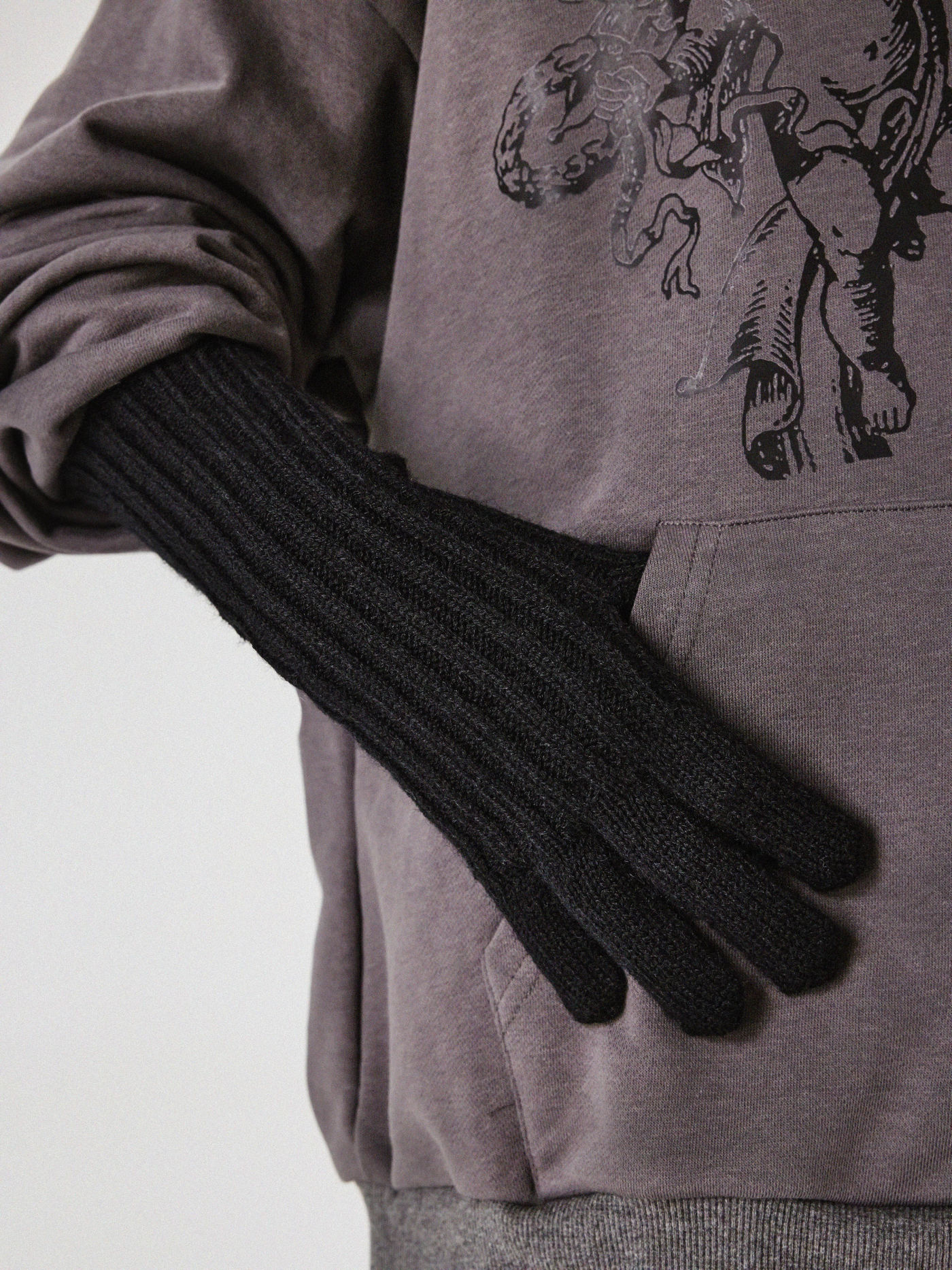 Solid Knitted Gloves