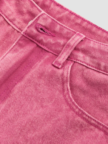 Denim Solid Wide Leg Jeans - Cider
