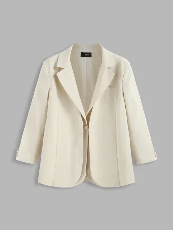Dirty Chai Oversized Cream Blazer Kurve & Plus