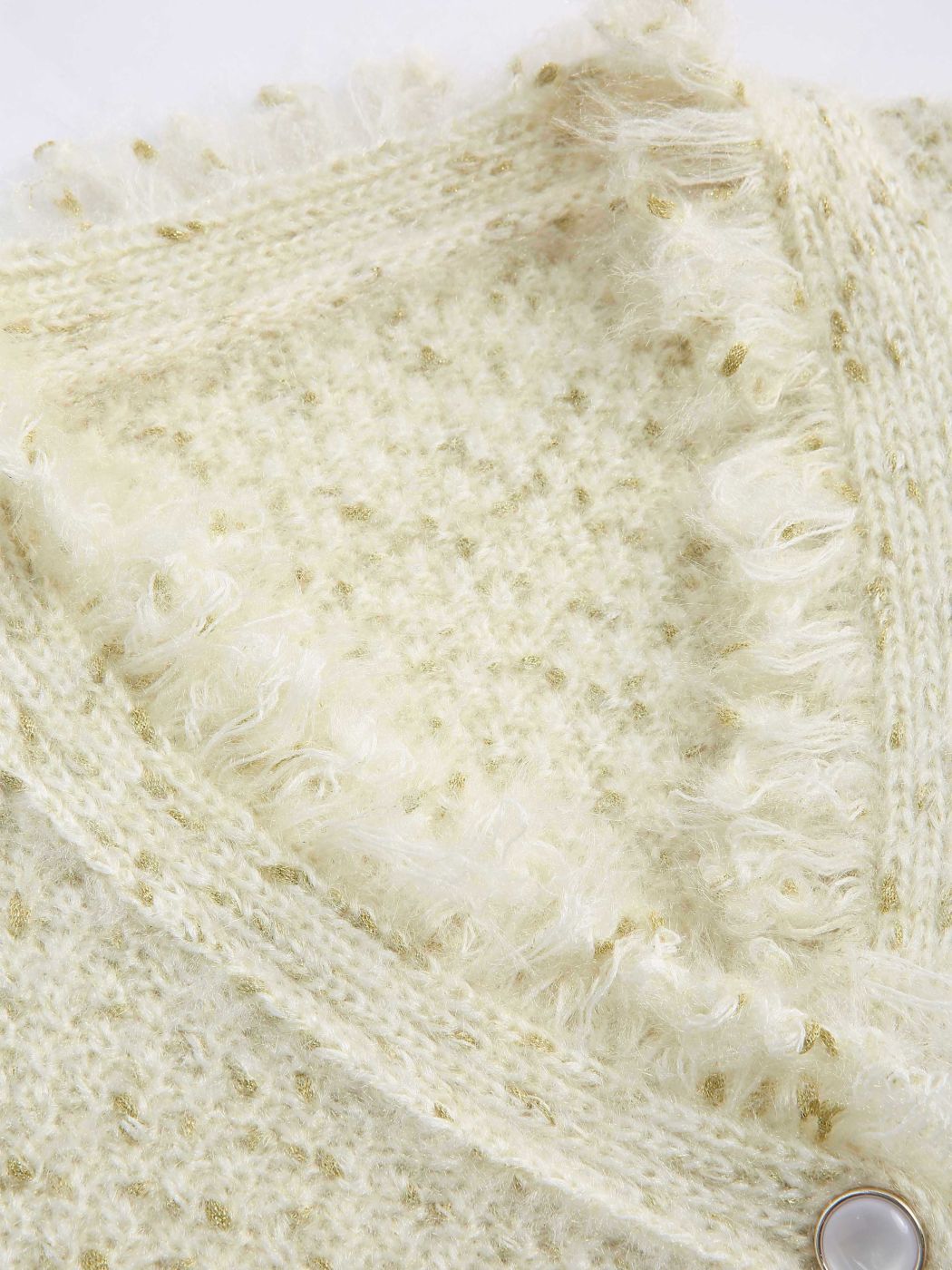 Fringe Pearl Button Cardigan Cider