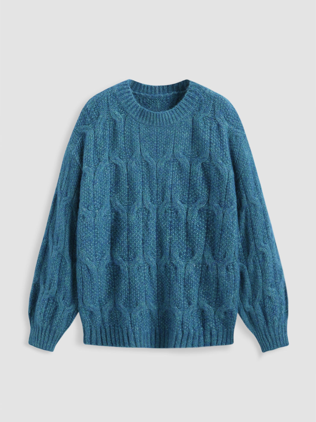 Strickpullover mit Zopfmuster