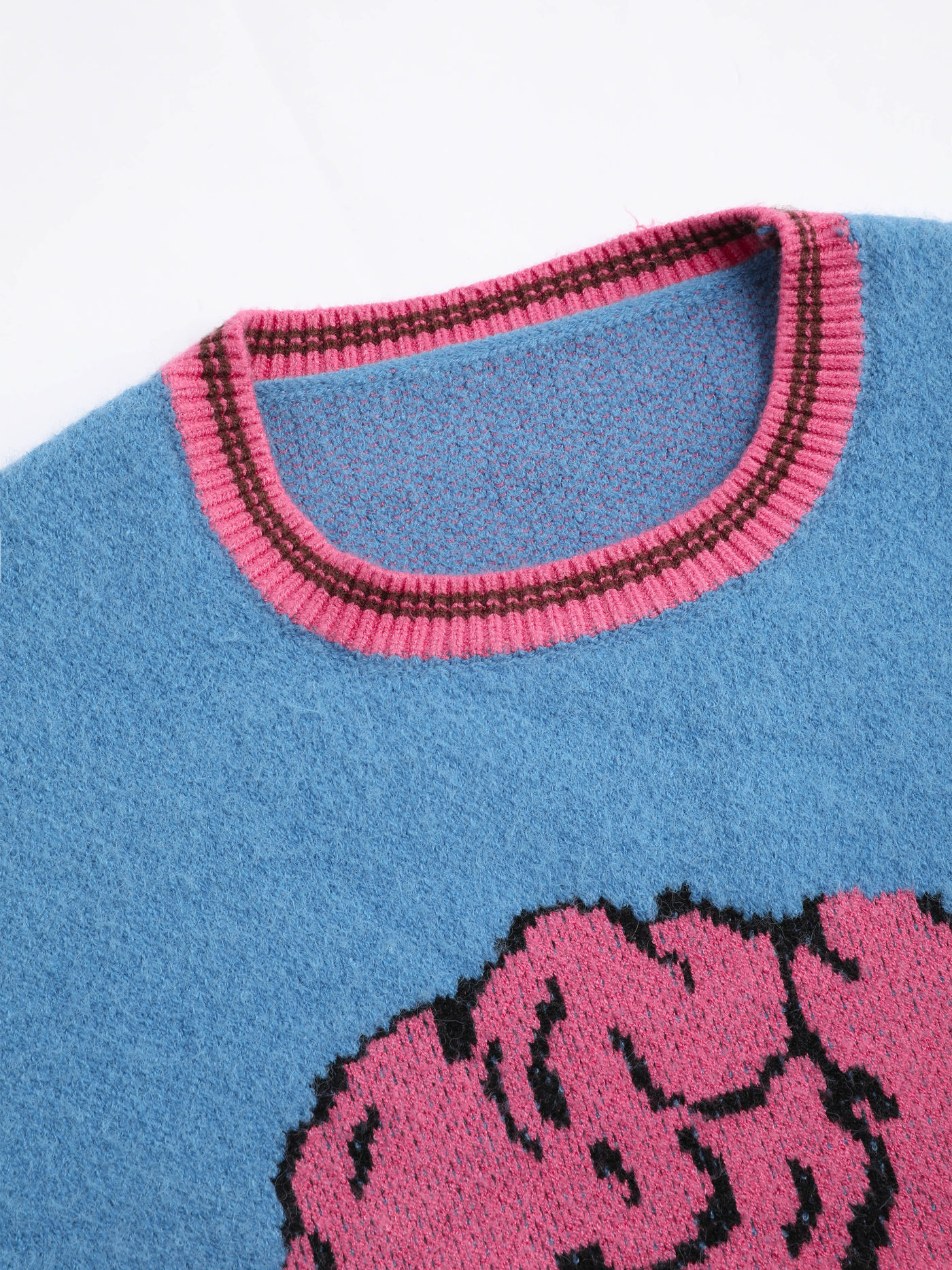 Contrasting Graphic Oversized Sweater Curve & Plus
