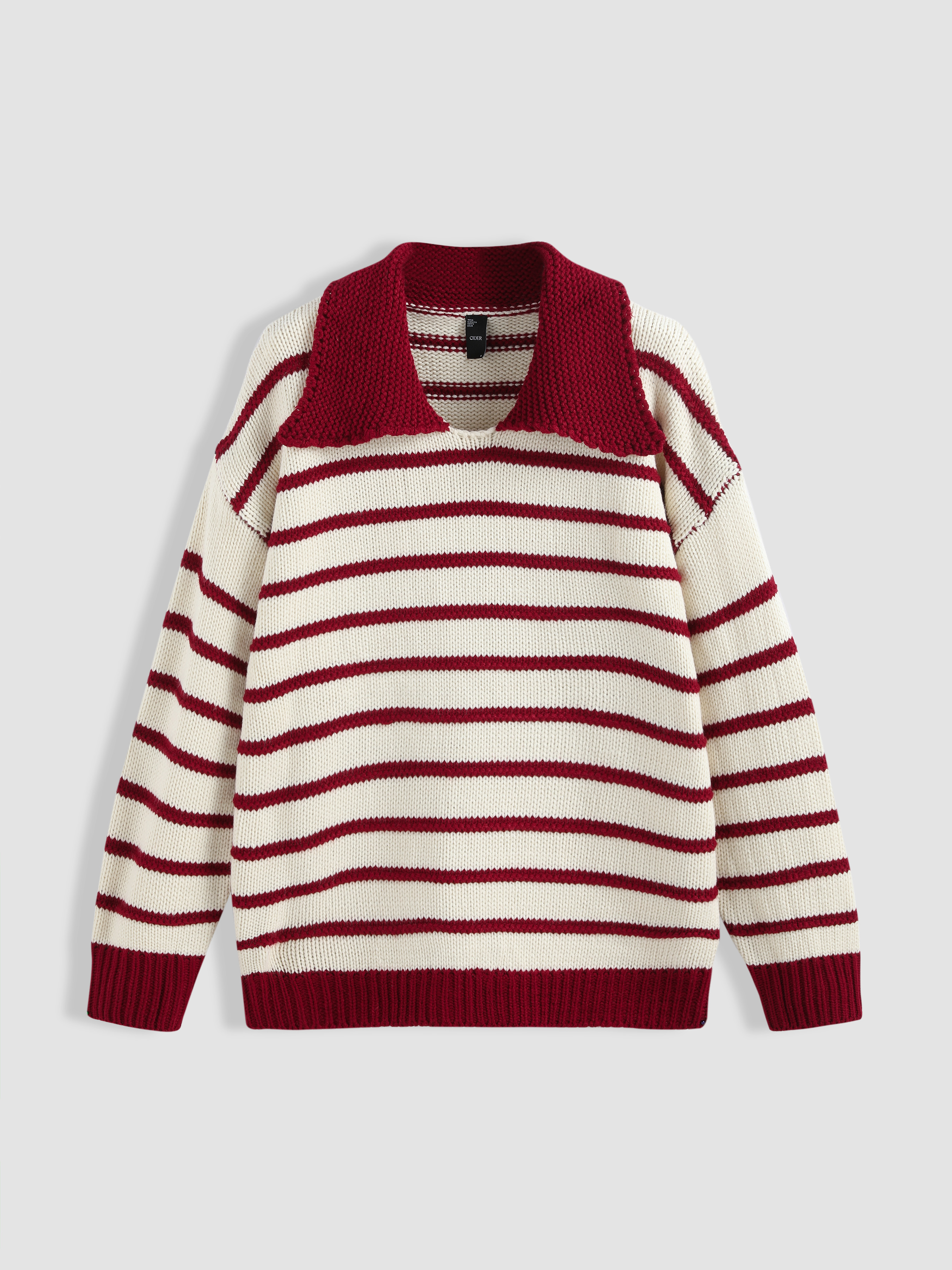 Polo Stripe Knitted Sweater - Cider