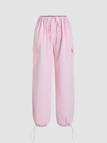 Solid Fallschirm-Cargohose mit niedriger Leibhöhe