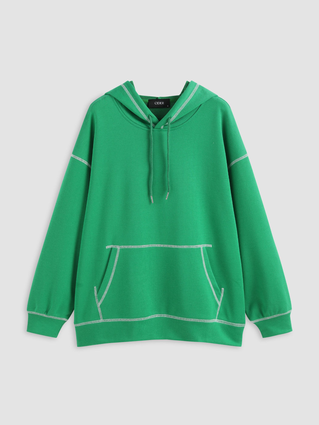 Übergroßer Kapuzenpullover mit festem Stich