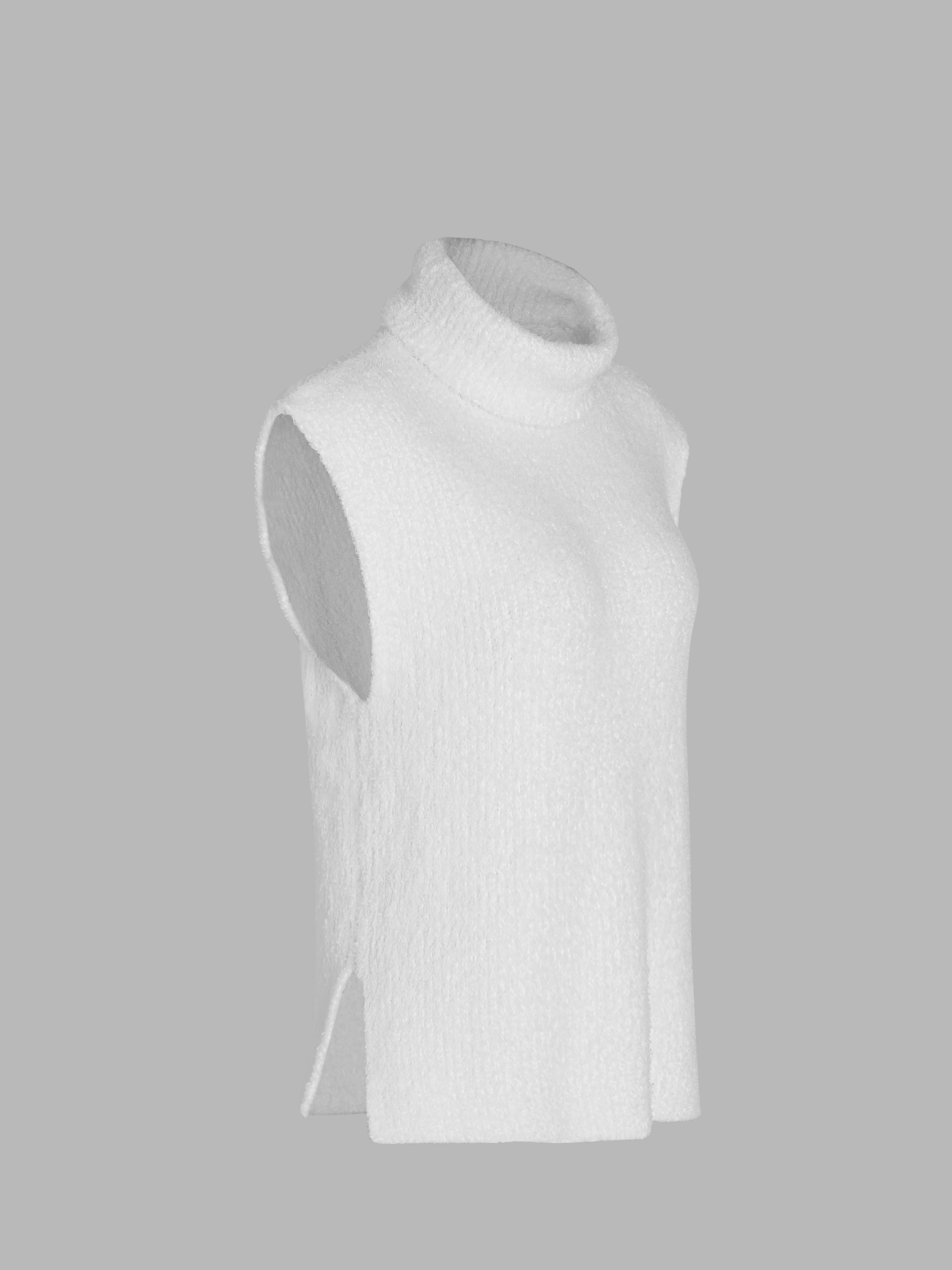 Solid Turtleneck Sleeveless Knit Vest For School Work
