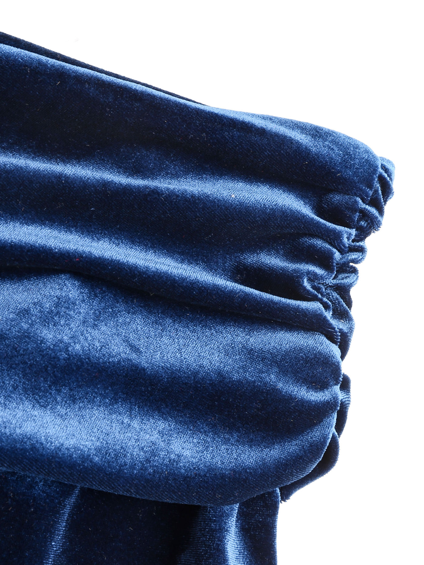 Velours Blouse Épaules Dénudées Col V Croisé