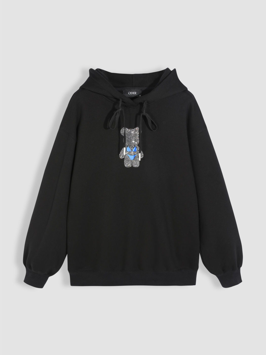 Bear Pattern Oversized Hoodie