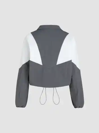 Zip-Through Color Block Windbreaker Oberbekleidung