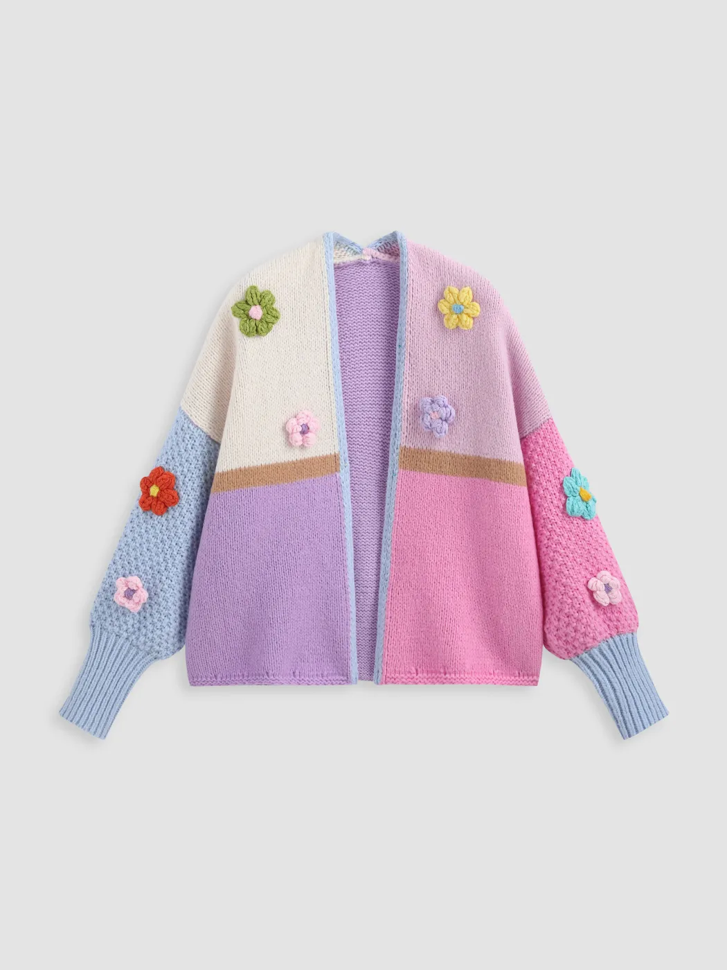 Floral Häkel Strickjacken Kurve & Plus