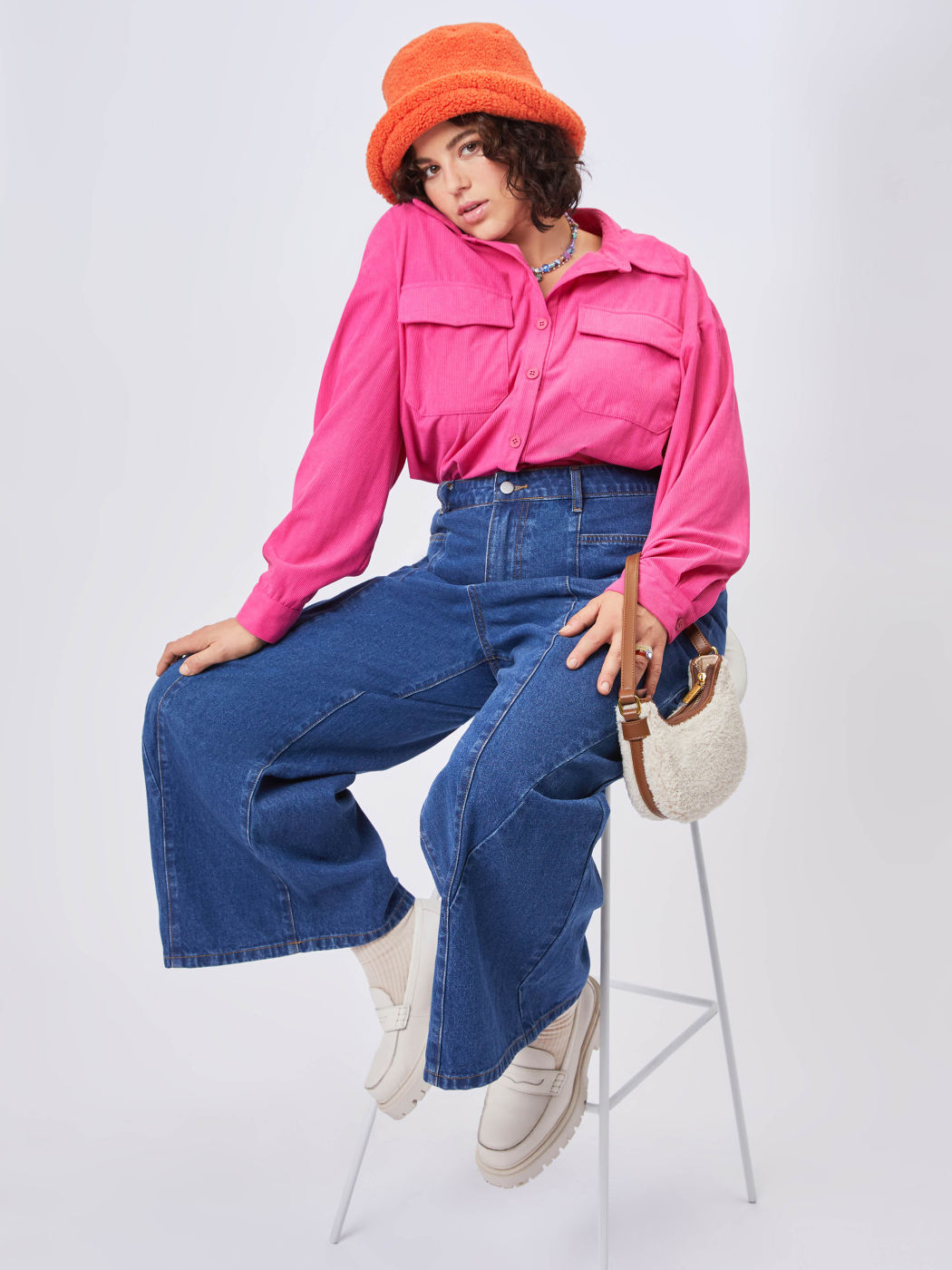 Mid Waist Baggy Jeans Curve & Plus