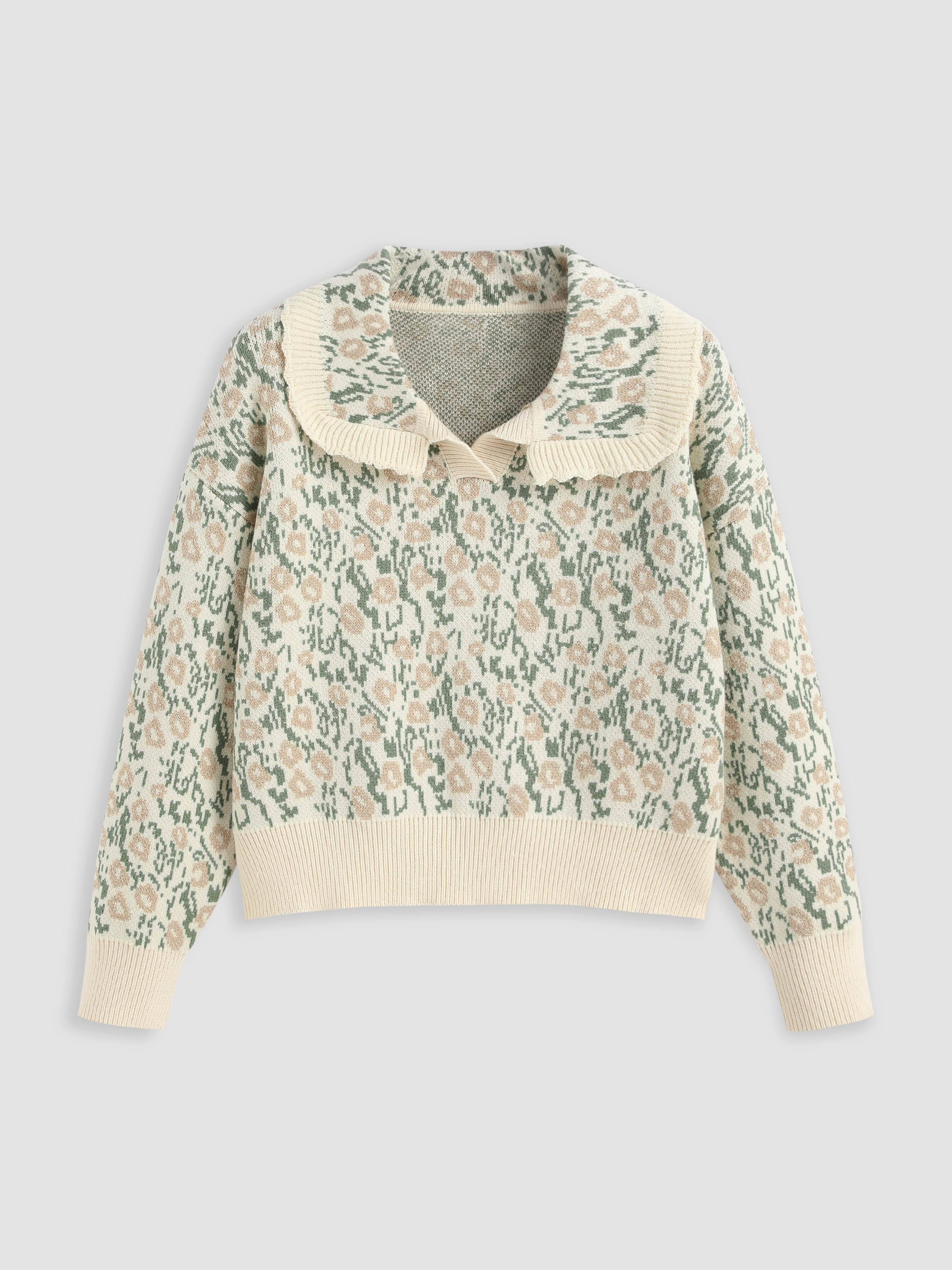 Floral Print Sweater - Cider