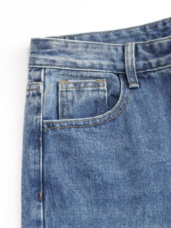 French Riviera Vacation Yoney Denim Solid Straight Leg Jeans - Cider