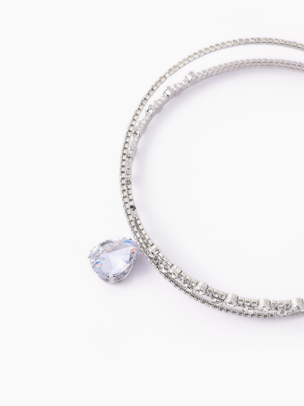 Gemstone Rhinestone Layered Necklace