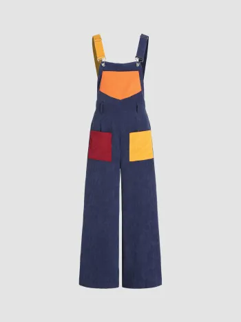Patchy Cord-Jumpsuit