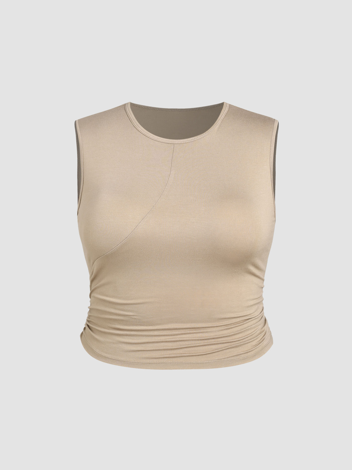 Solid Ruched Tank Top Curve & Plus