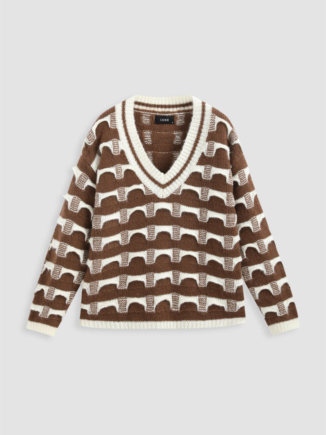 Übergroßer Pullover mit geometrischem Schatz