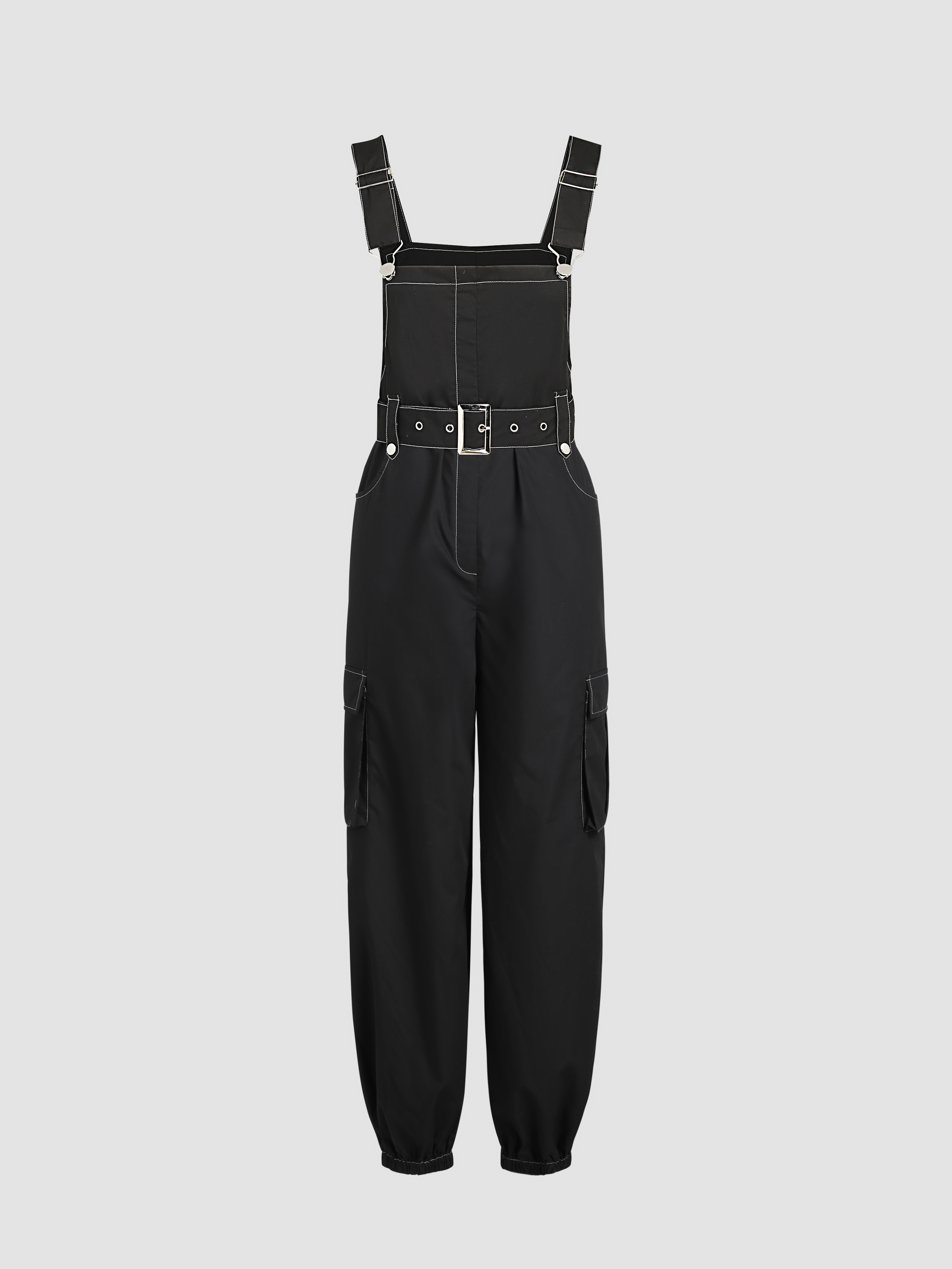 Belted Cargo Jogger Jumpsuit