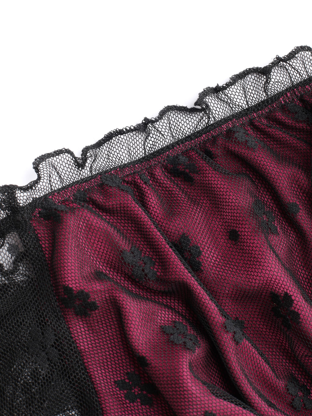 Mesh-Minikleid mit Puffärmeln Kurve & Plus