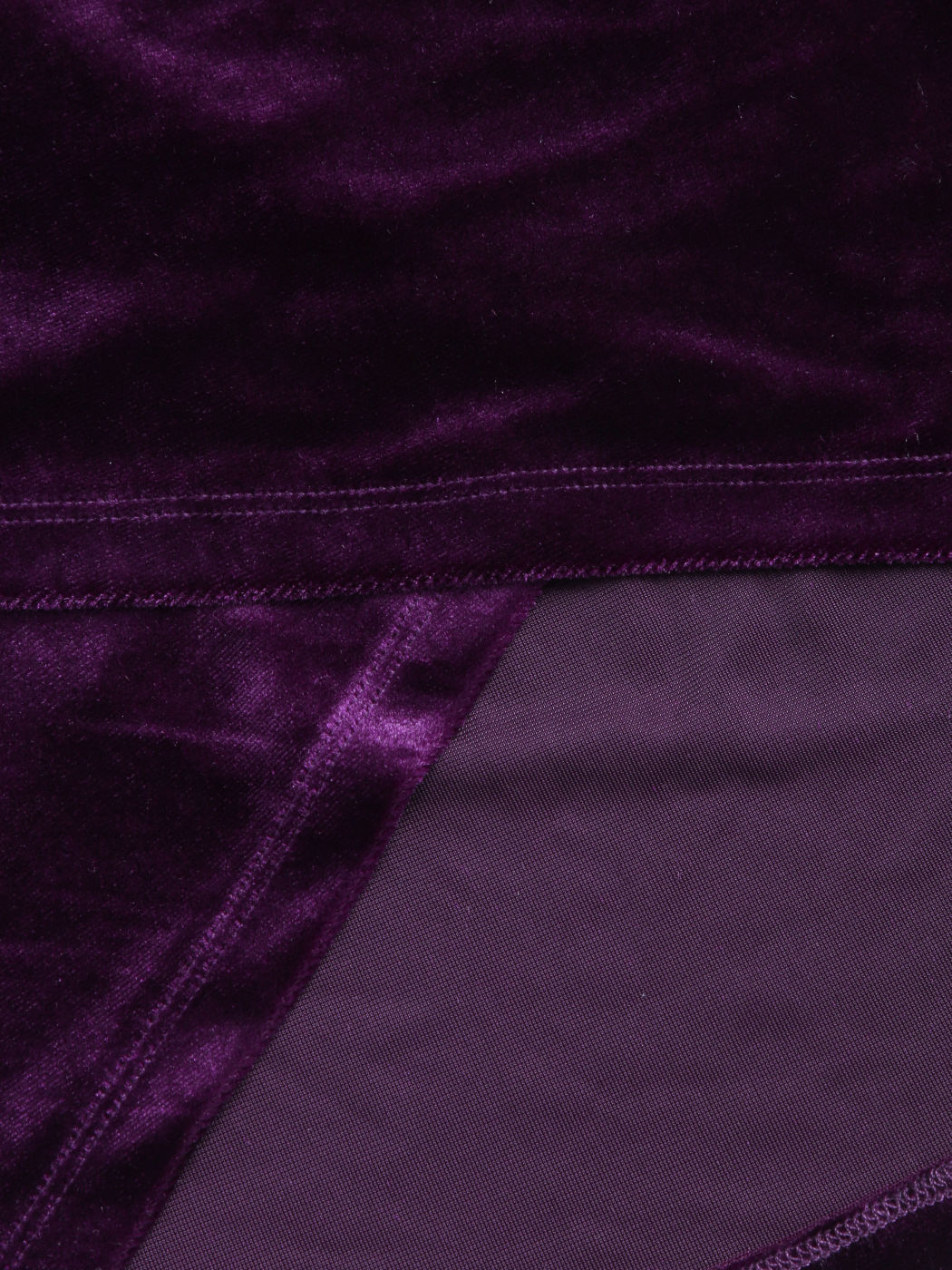Velvet Solid U-Ausschnitt gerafftes Minikleid