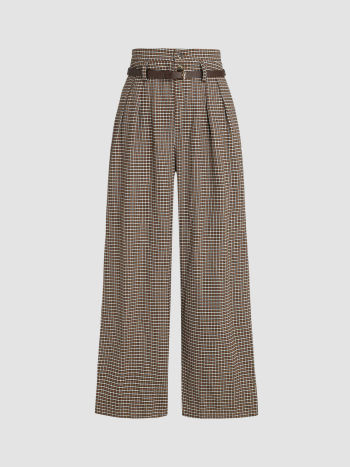 Houndstooth high waist professional pants... W32/M lll