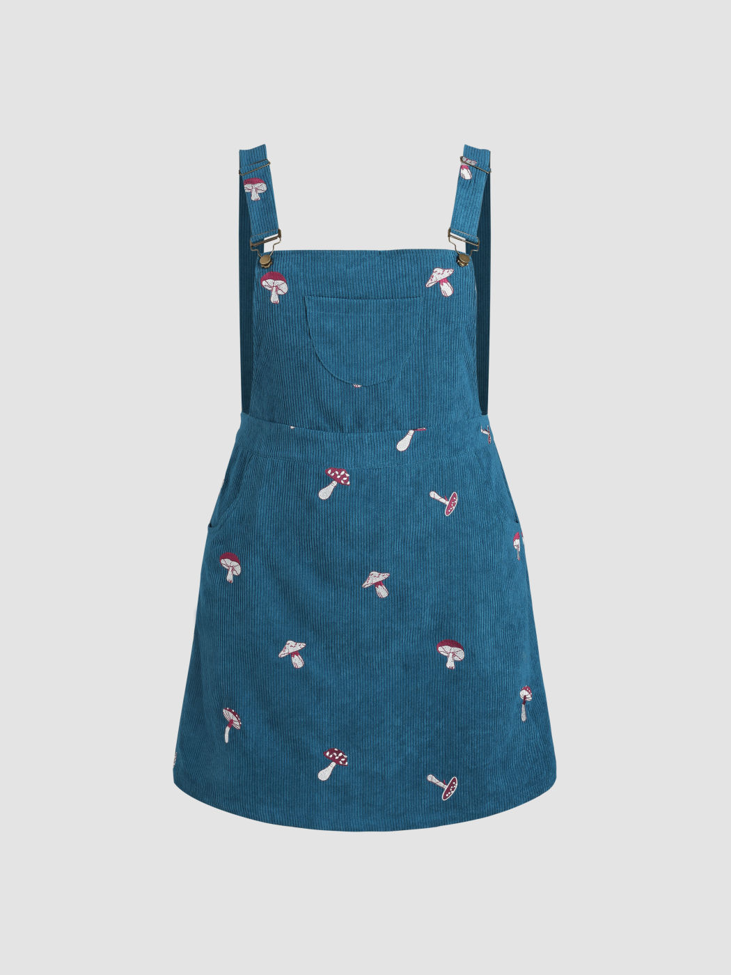 Kord-Minikleid mit Pilzmuster Kurve & Plus