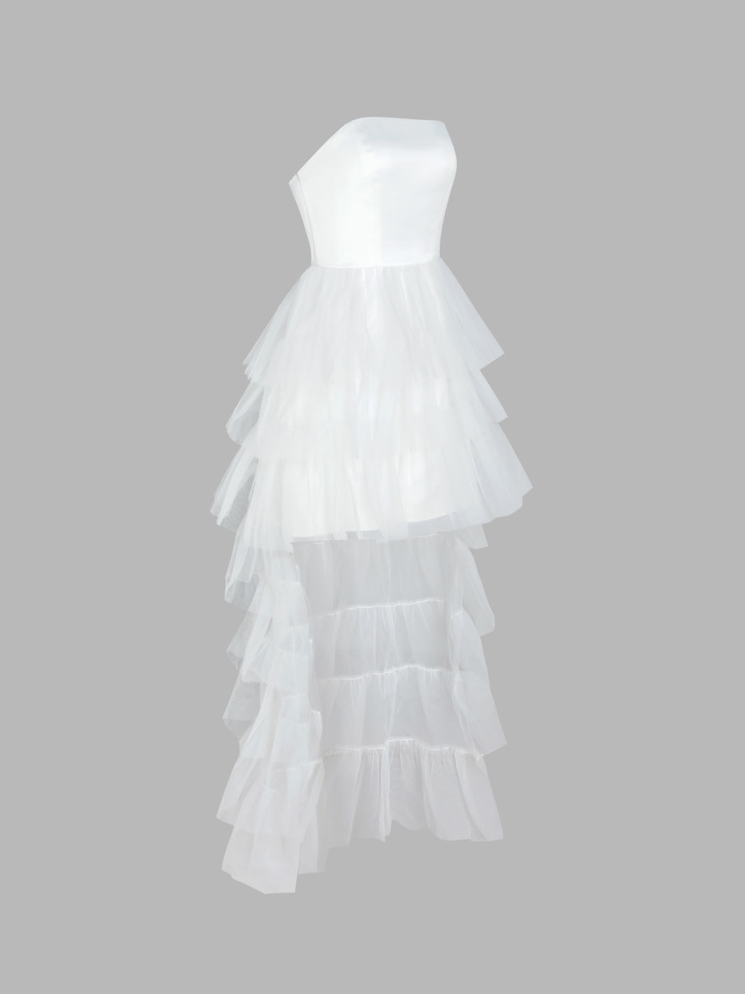 strapless tulle dress