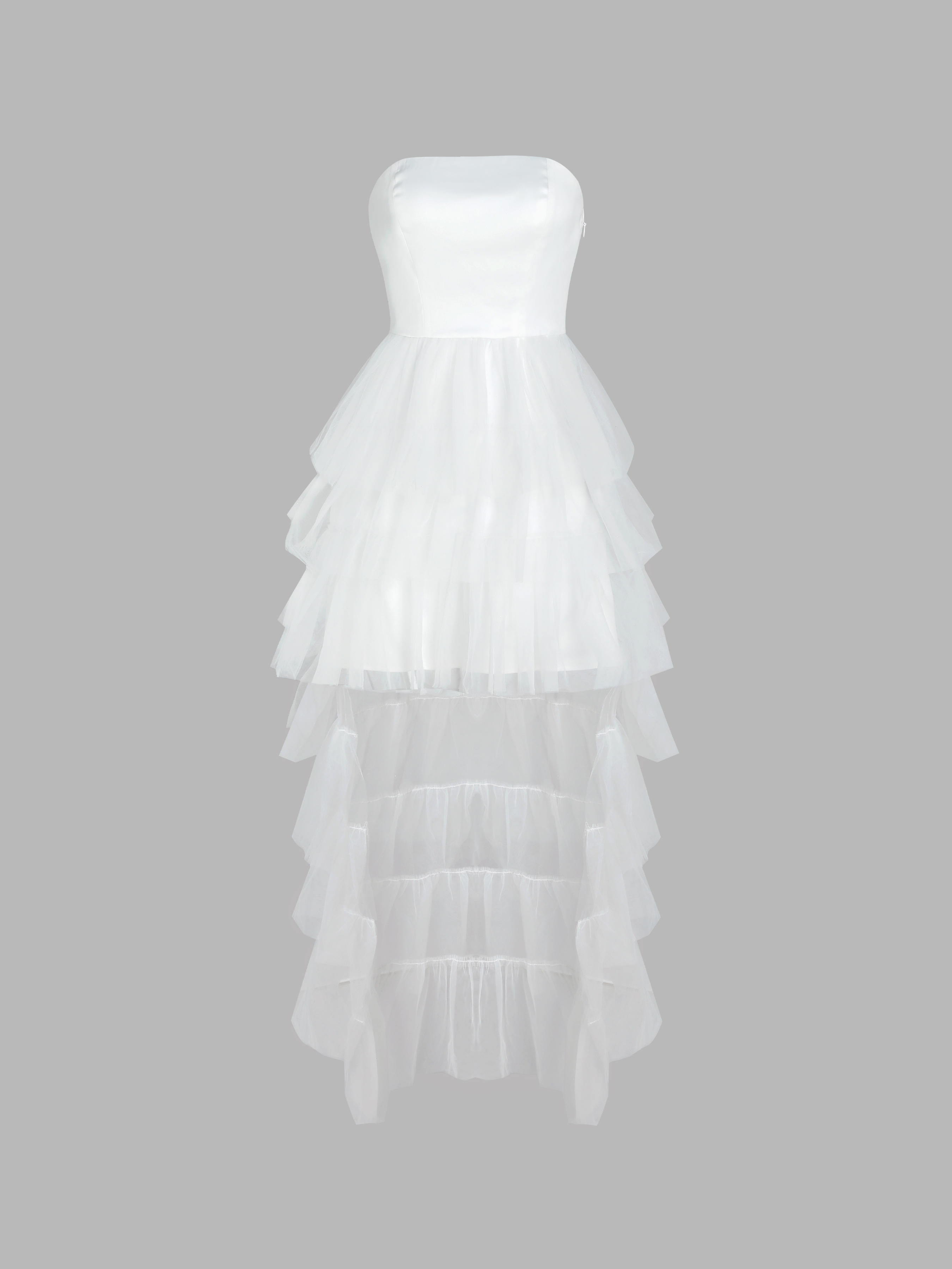 White Tulle Maxi Dress