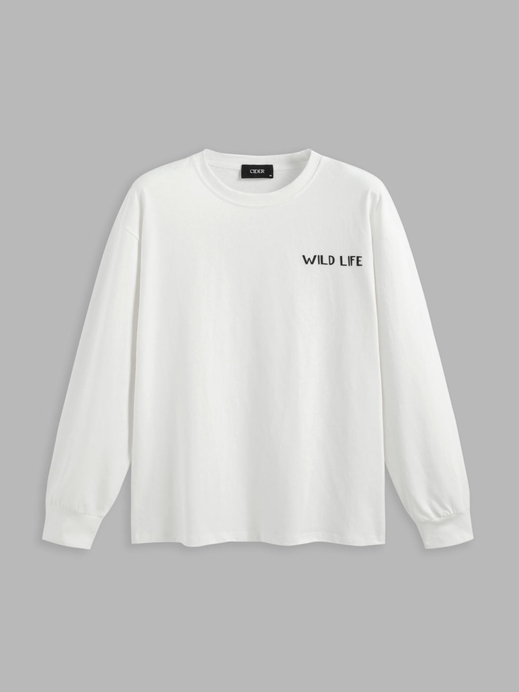 Unisex Wild Life weißes Langarm-T-Shirt