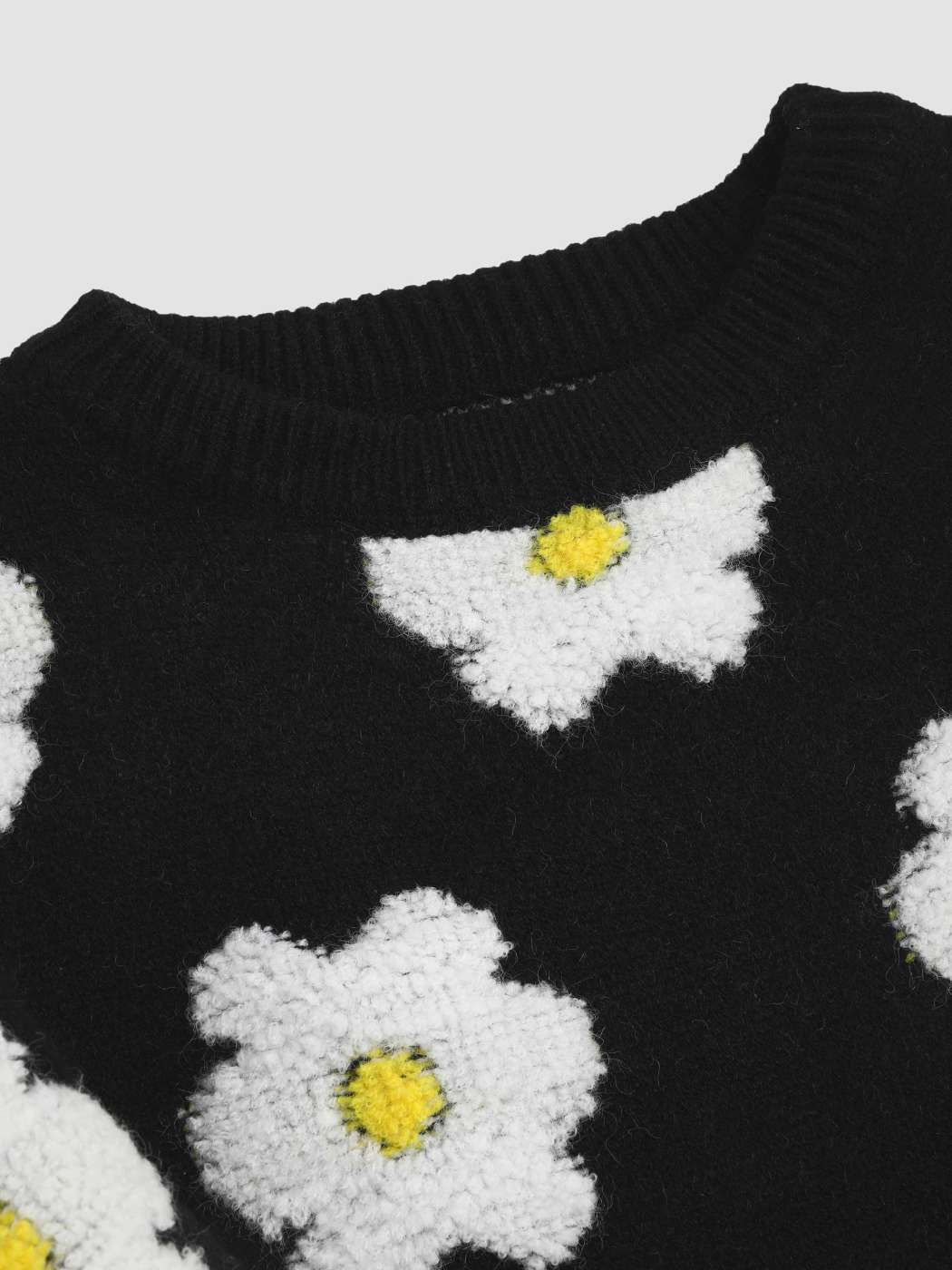 Strickpullover mit Blumenmuster Cider