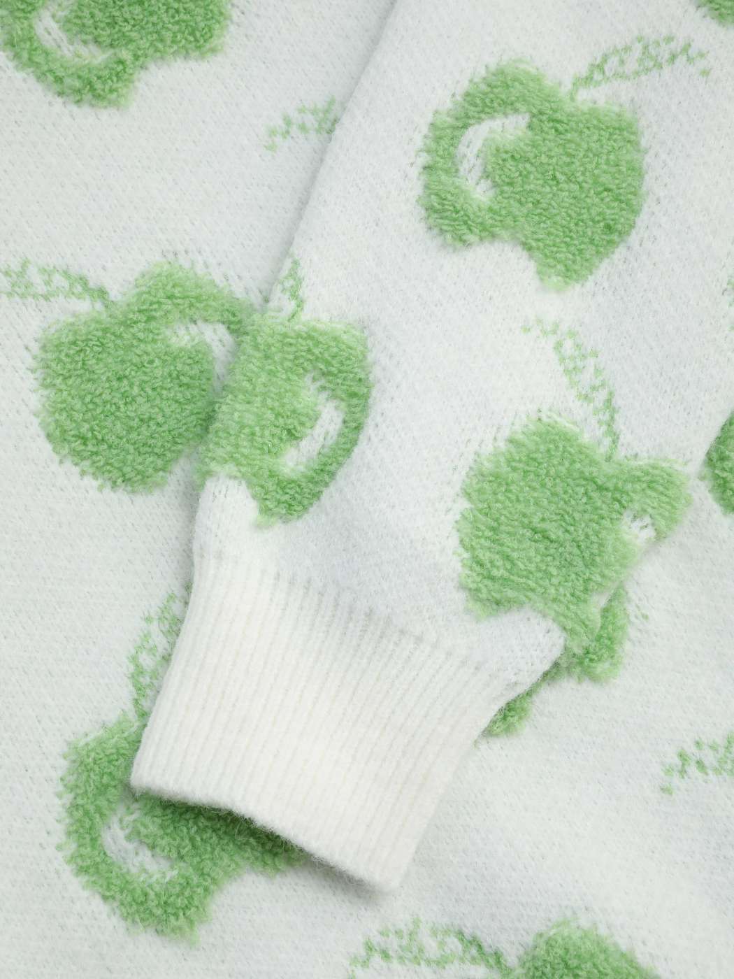 Apple Pattern Knitted Sweater For Daily Casual